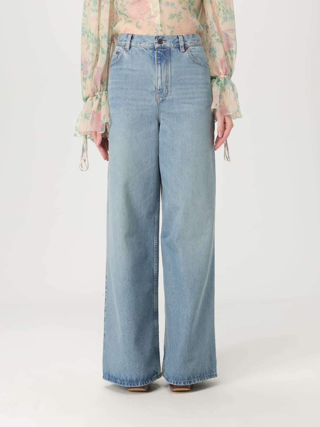 デニム・ジーパン CHLOE Woman Jeans Gnawed Blue CH25UDP32253 44N CHLOÉ: Jeans woman - Gnawed Blue | Chloé jeans CH25UDP32253