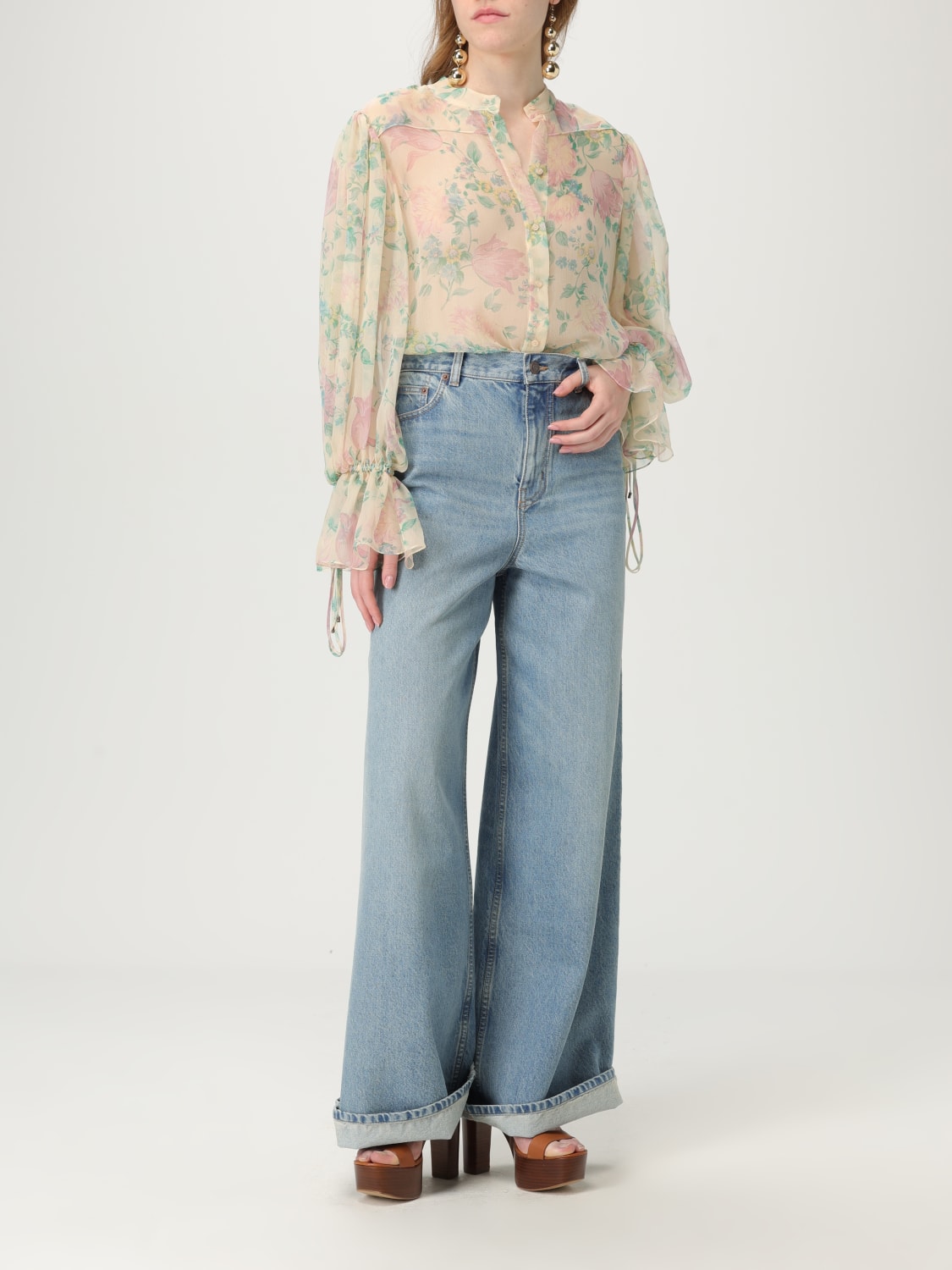 デニム・ジーパン CHLOE Woman Jeans Gnawed Blue CH25UDP32253 44N CHLOÉ: Jeans woman - Gnawed Blue | Chloé jeans CH25UDP32253