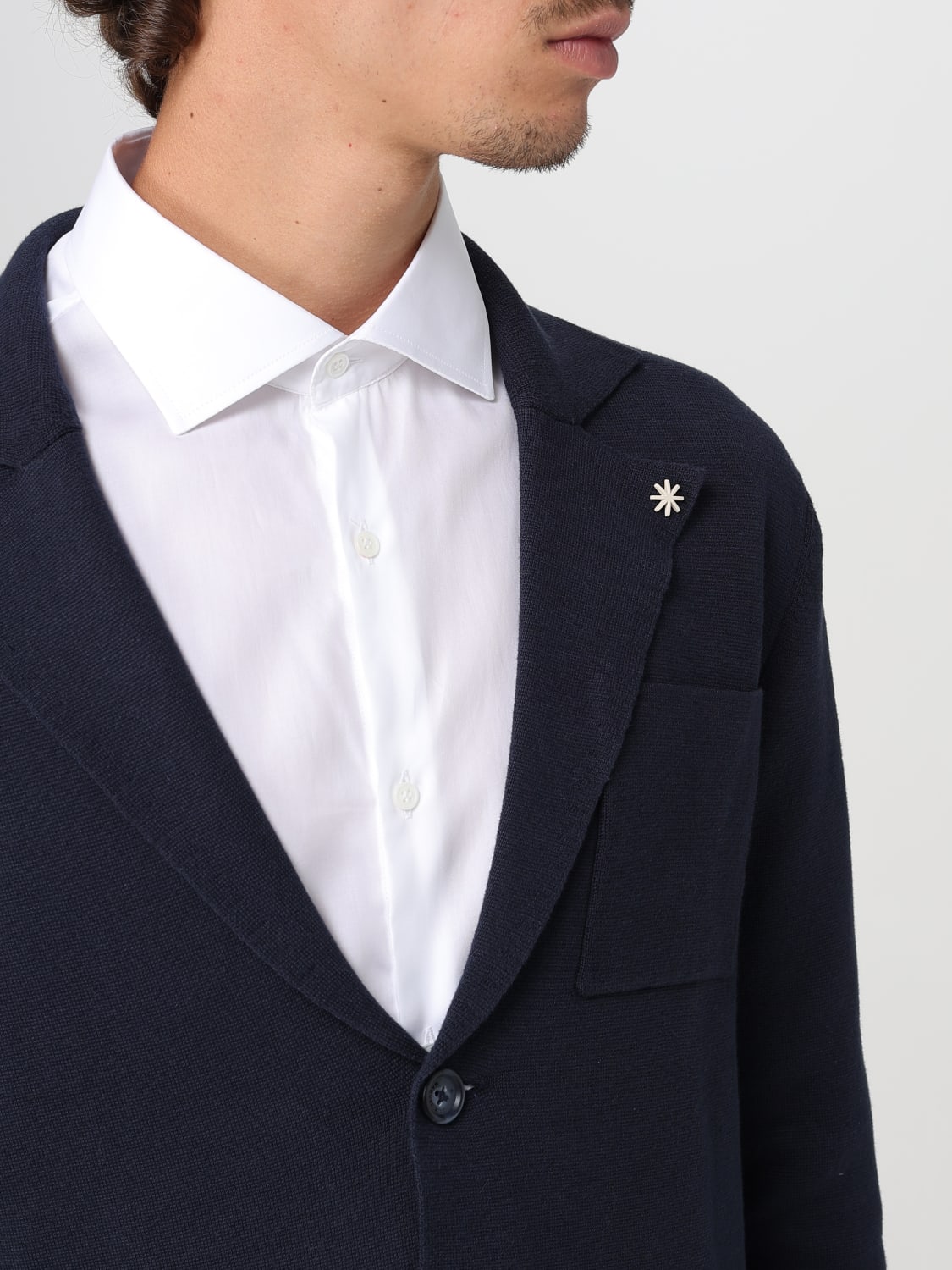 MANUEL RITZ CHAQUETA: Americana hombre Manuel Ritz, Azul Oscuro - Img 4