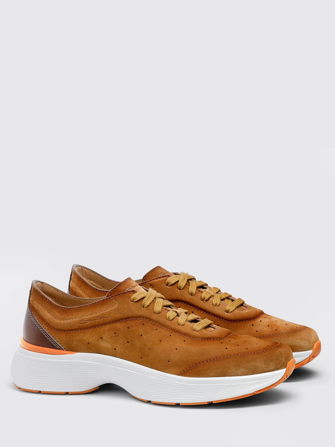SANTONI SNEAKERS: Sneakers men Santoni, Brown - Img 2