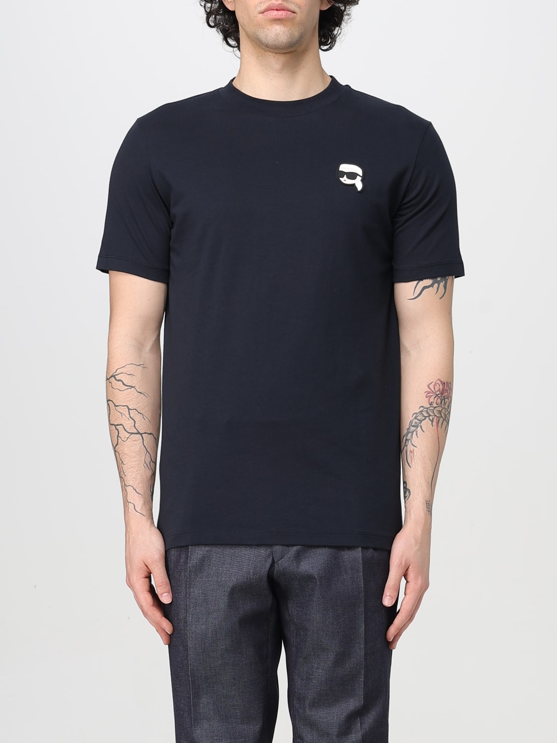 KARL LAGERFELD T-SHIRT: T-shirt men Karl Lagerfeld, Navy - Img 1