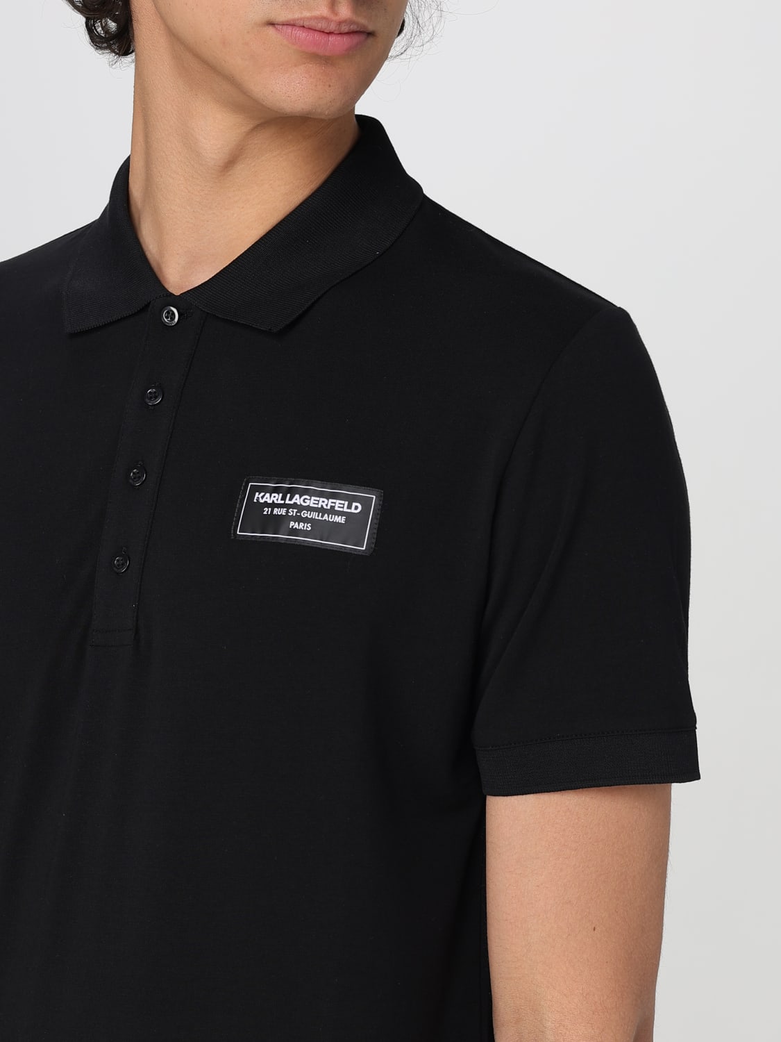 KARL LAGERFELD POLO: Polo herren Karl Lagerfeld, Schwarz - Img 3