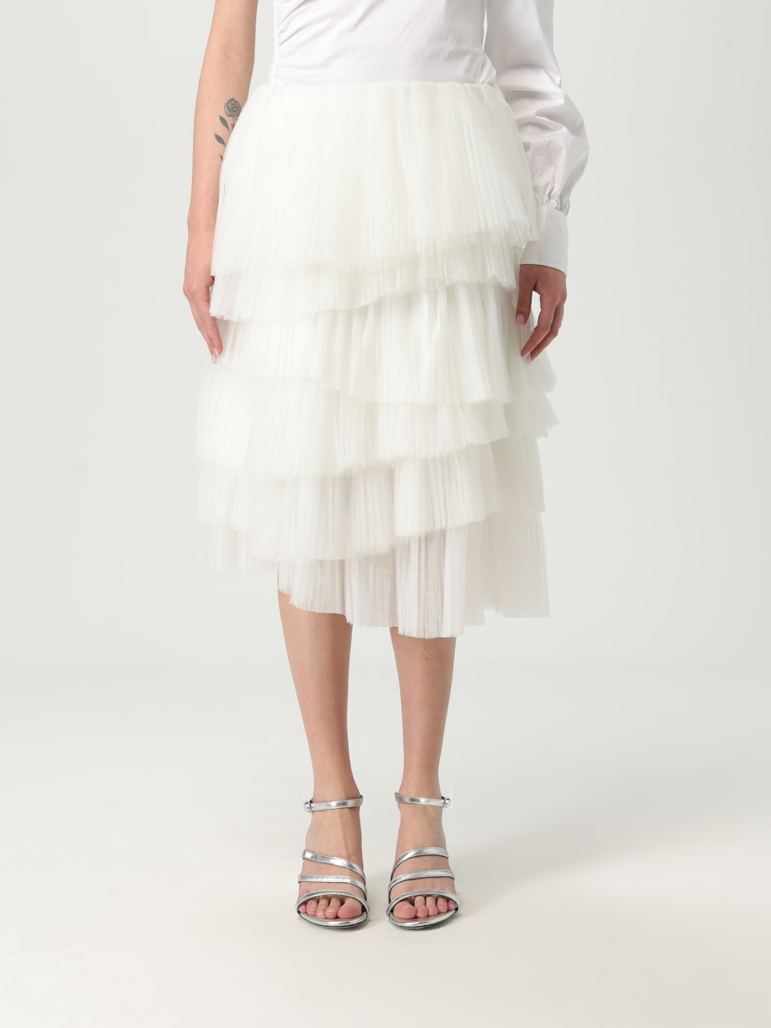 KARL LAGERFELD FALDA: Falda mujer Karl Lagerfeld, Blanco - Img 1