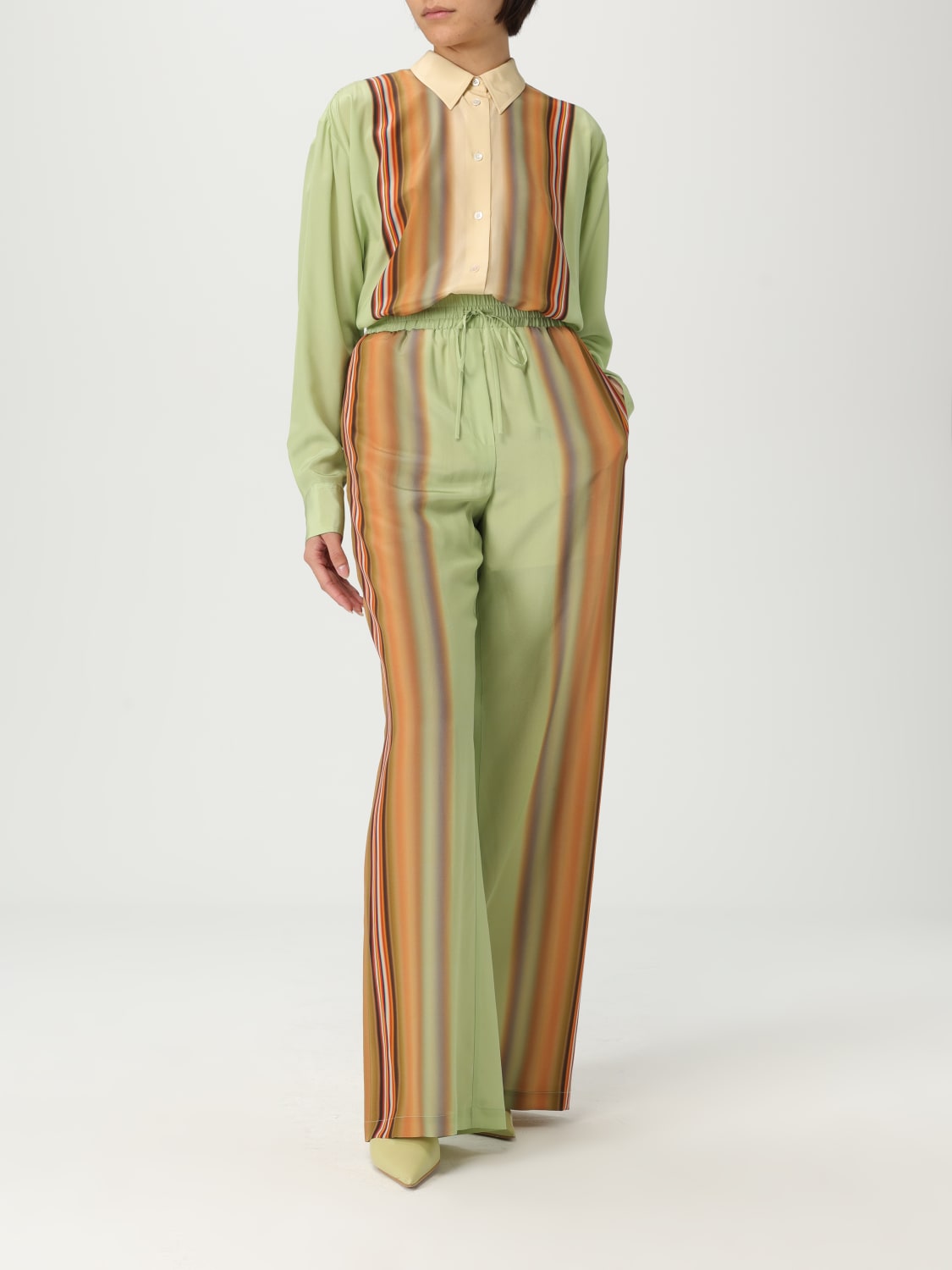 パンツ PAUL SMITH Woman Pants Green W1R347TP11079 32 PAUL SMITH: Pants woman - Green | Paul Smith pants