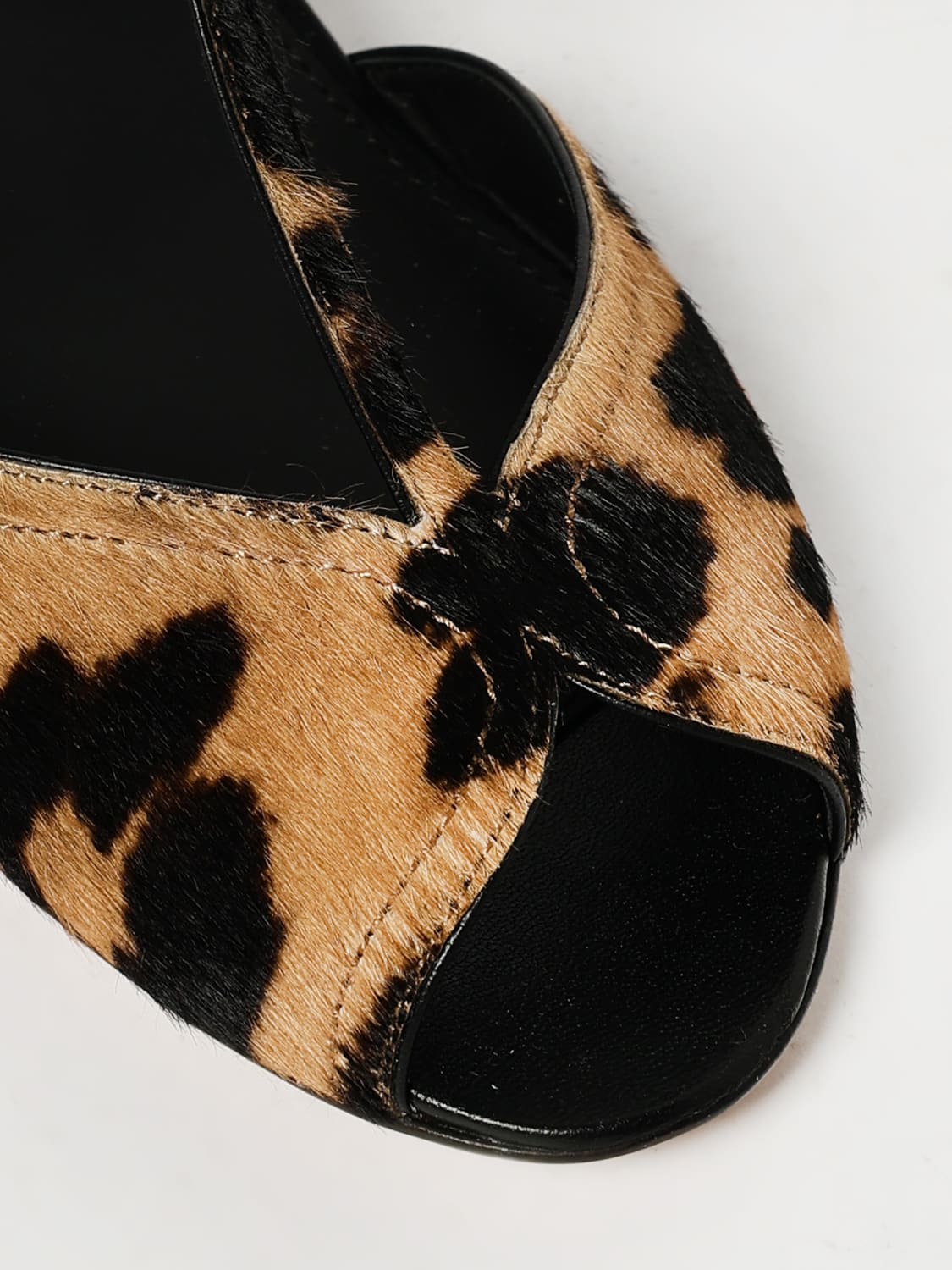 FERRAGAMO SANDALI CON TACCO: Sandalo Ferragamo in cavallino animalier , Nero - Img 4