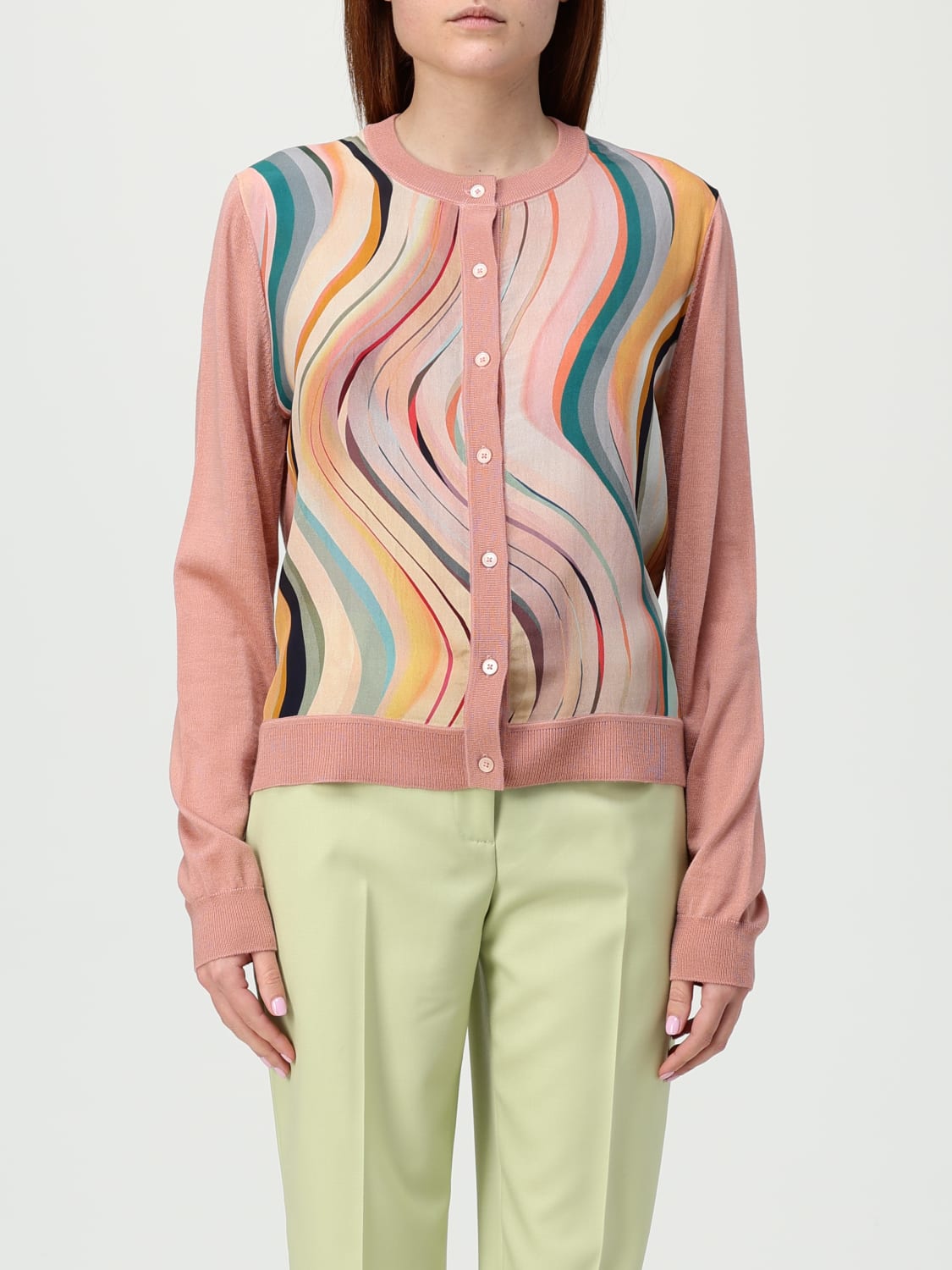 PS PAUL SMITH PULL: Cardigan femme Ps Paul Smith, Rose - Img 1