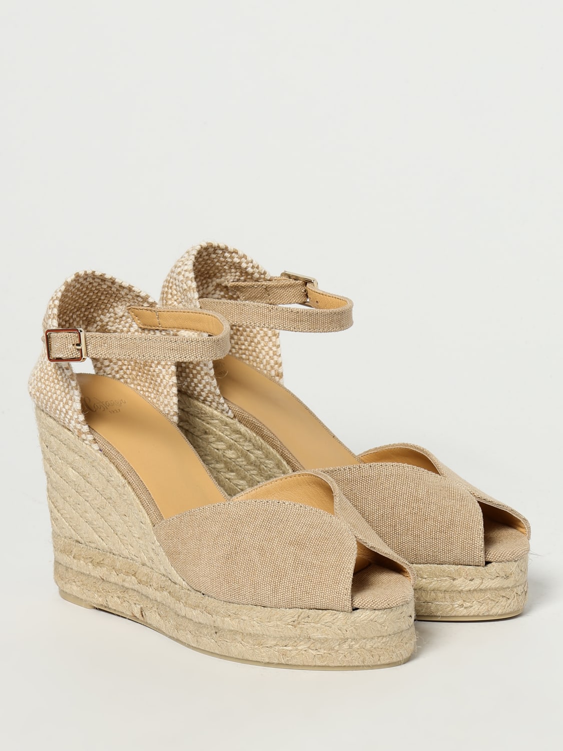 CASTAÑER SANDALEN MIT ABSATZ: Espadrilles damen CastaÑer, Beige - Img 2