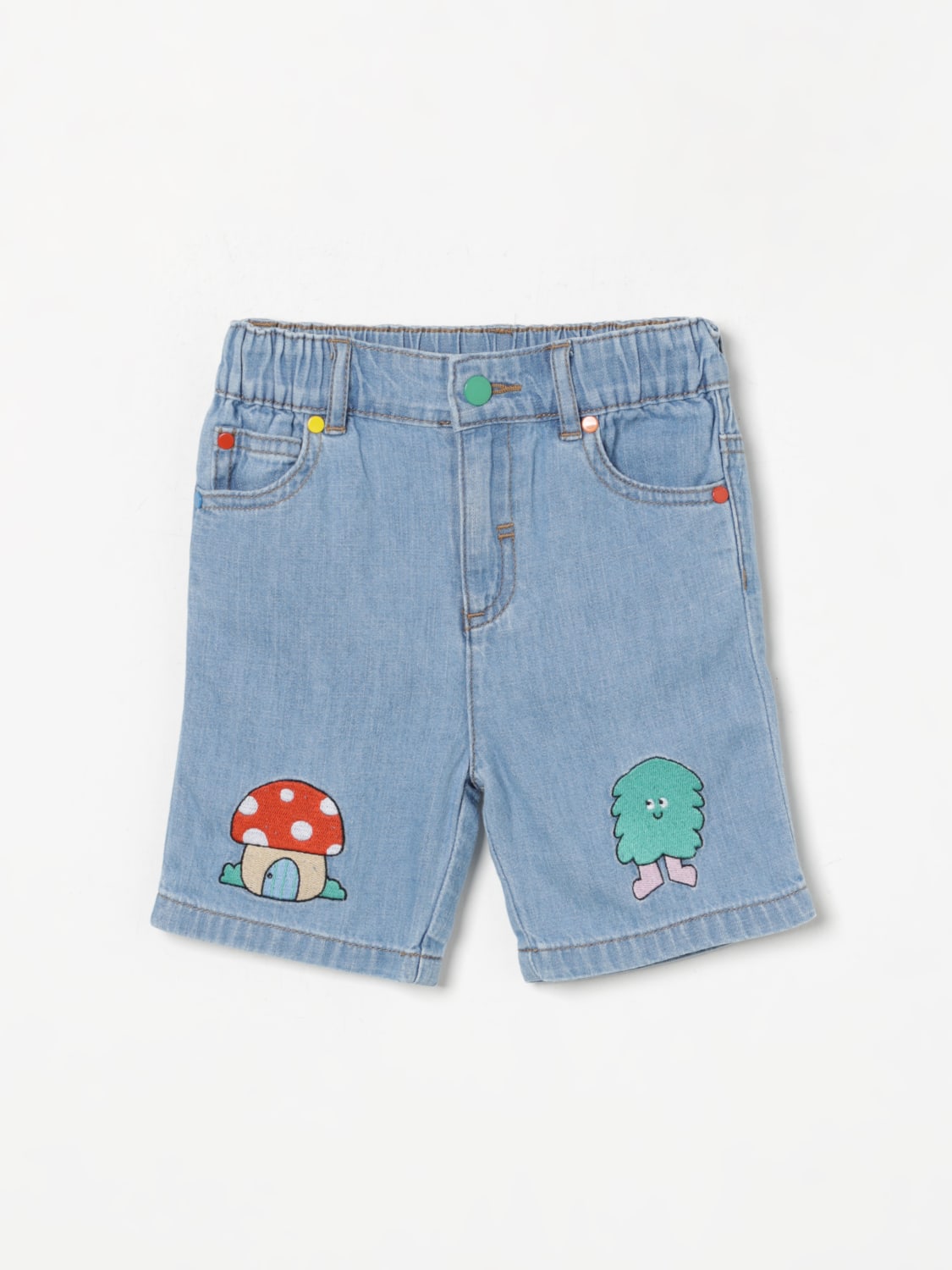 STELLA MCCARTNEY KIDS SHORTS: Pants kids Stella McCartney Kids, Blue - Img 1
