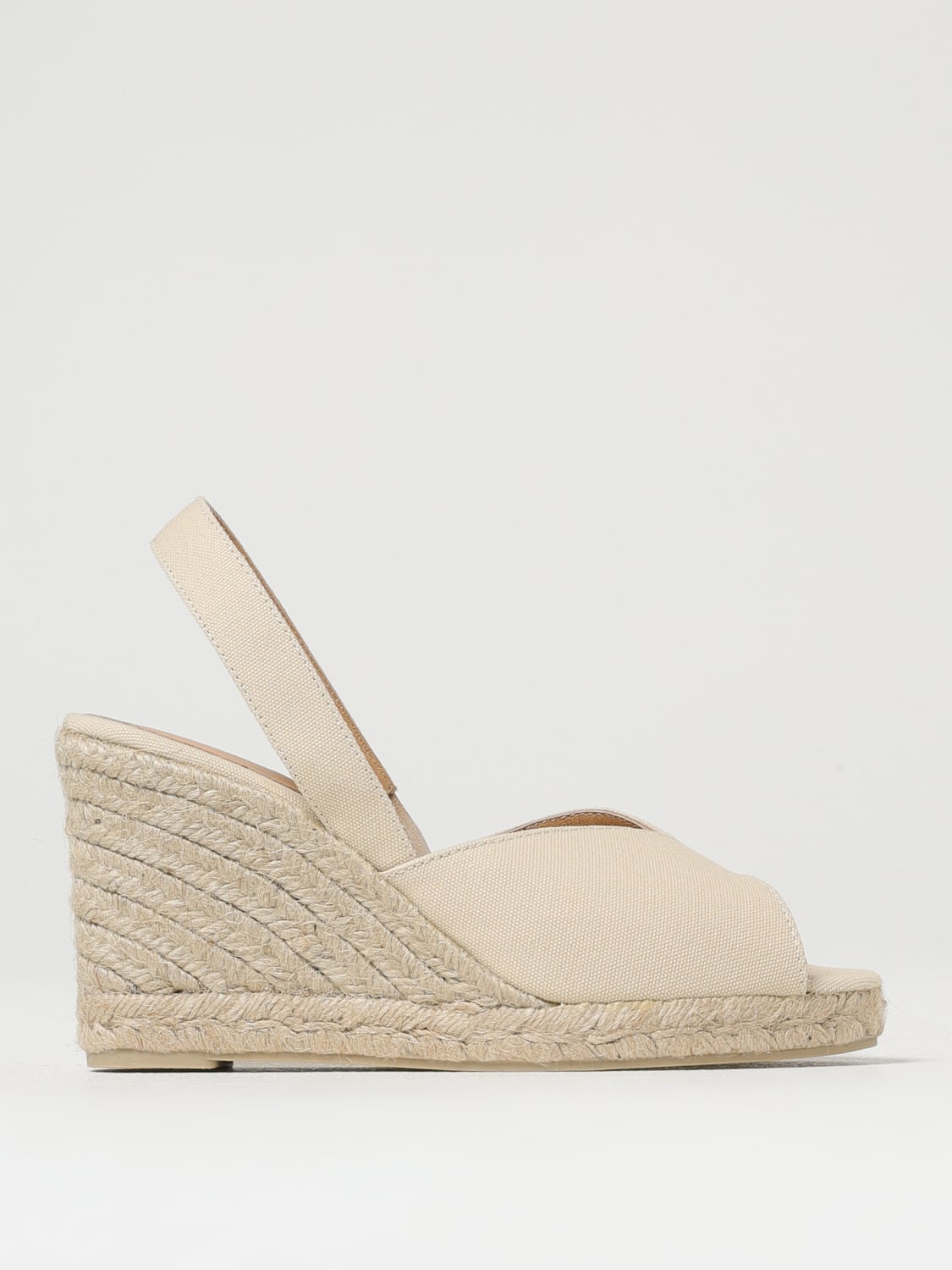CASTAÑER SANDALEN MIT ABSATZ: Espadrilles damen CastaÑer, Ivory - Img 1
