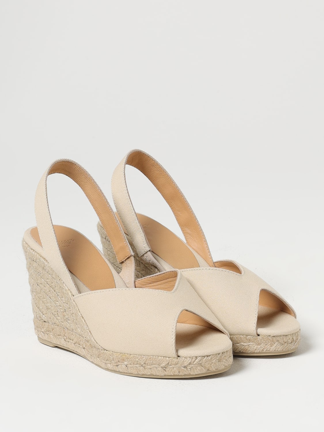 CASTAÑER SANDALEN MIT ABSATZ: Espadrilles damen CastaÑer, Ivory - Img 2