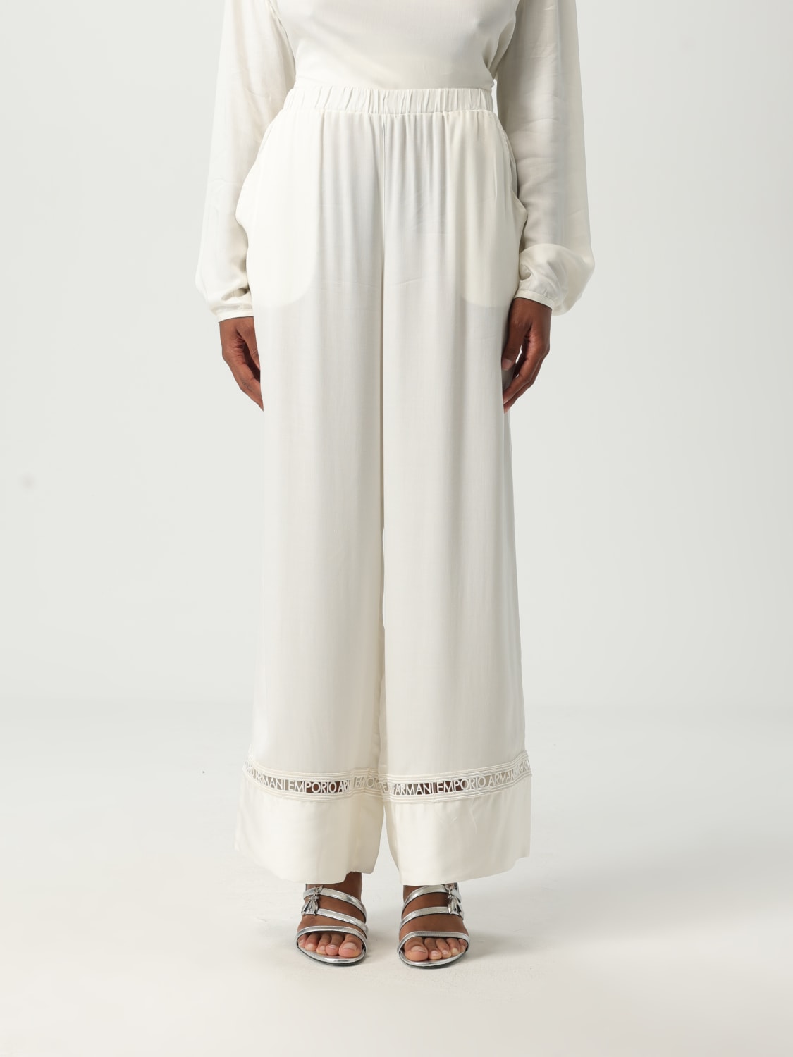 EMPORIO ARMANI WRAP-SKIRT: Wrap-skirt woman Emporio Armani, White - Img 1