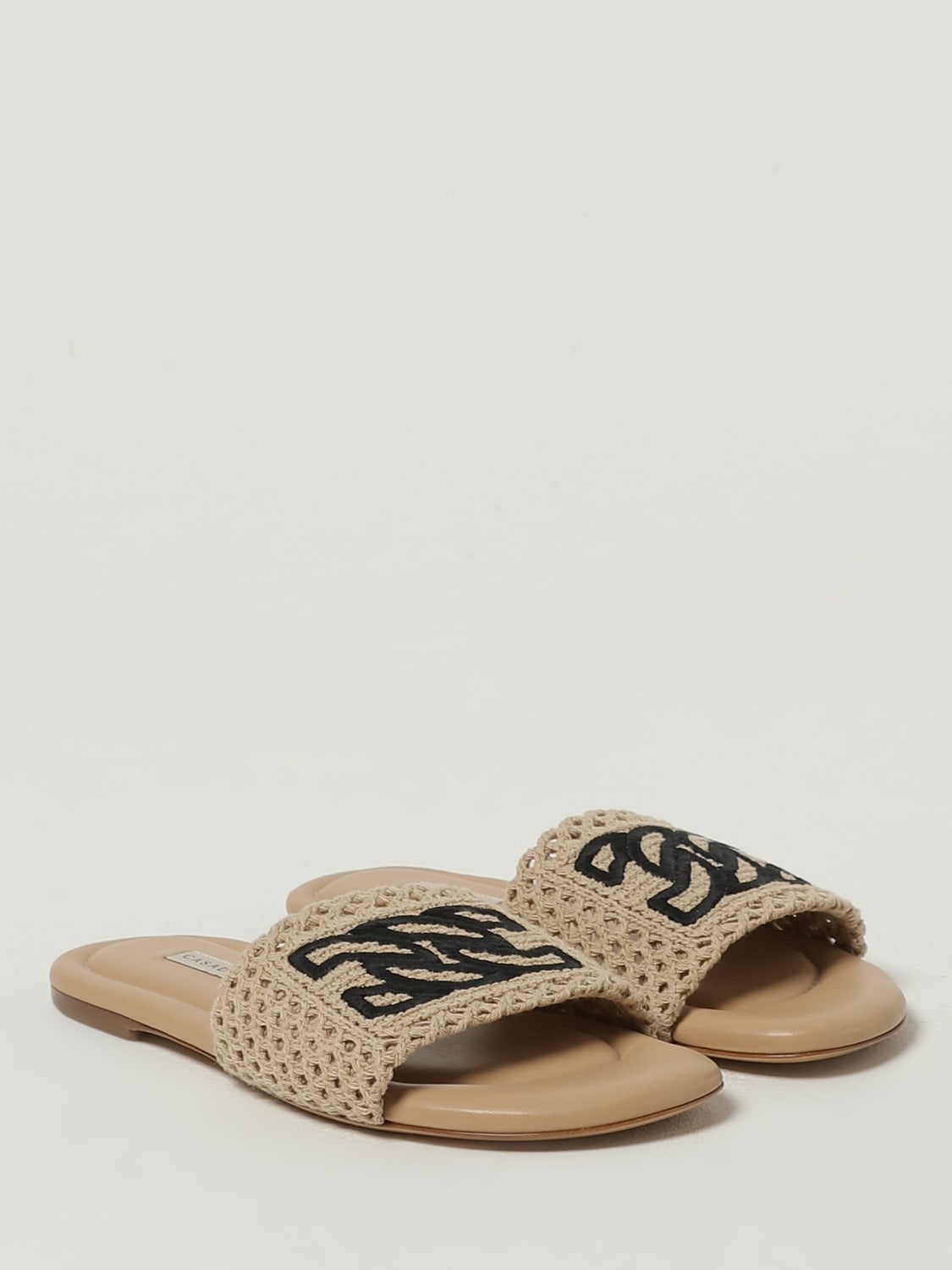 CASADEI: Flat sandals woman - Beige | Casadei flat sandal