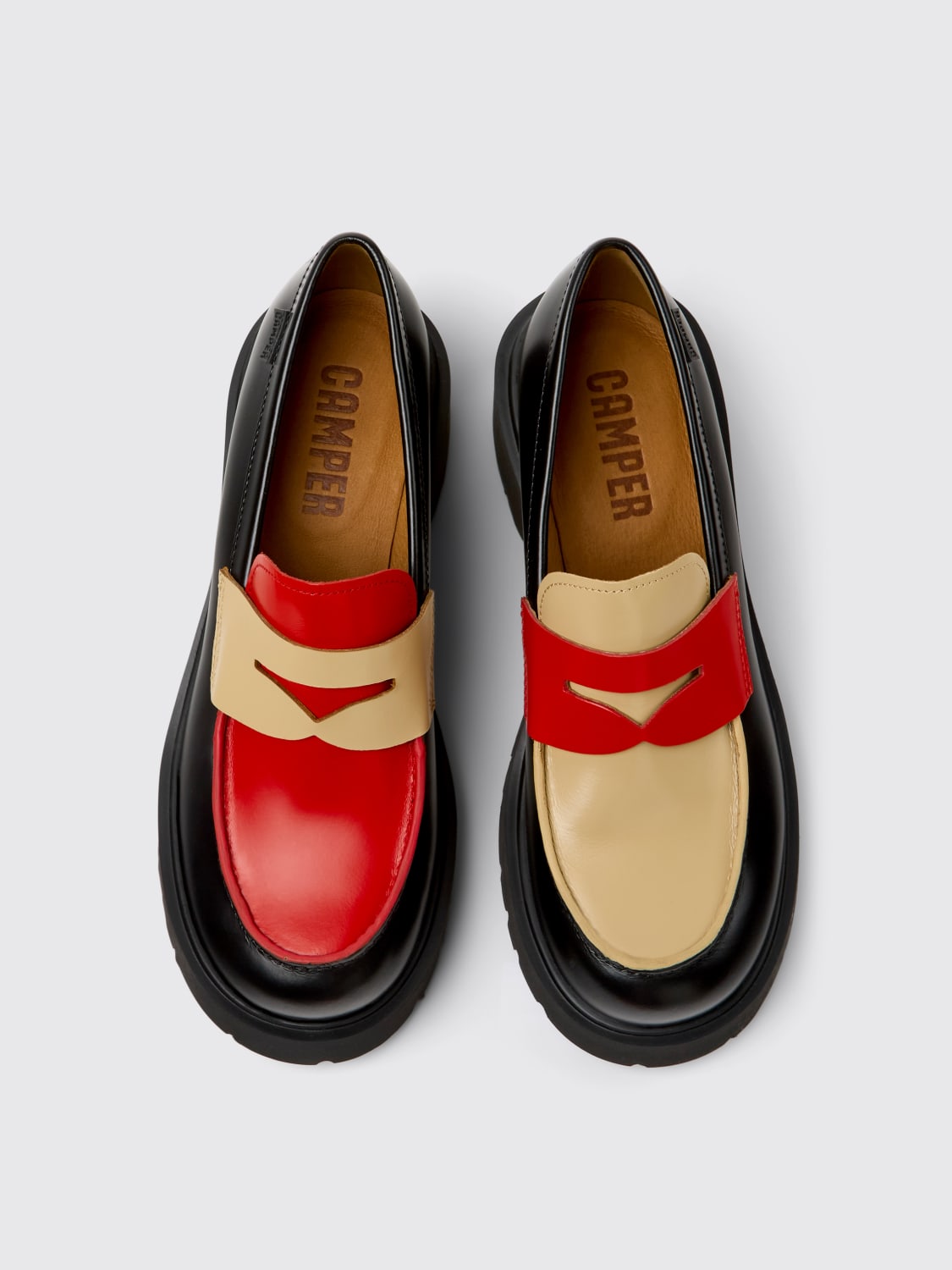 ローファー・オックスフォード CAMPER Woman Loafers Multicolor K201425-028 TWINS 0 Twins Multicolor Formal Shoes for Women - Spring/Summer