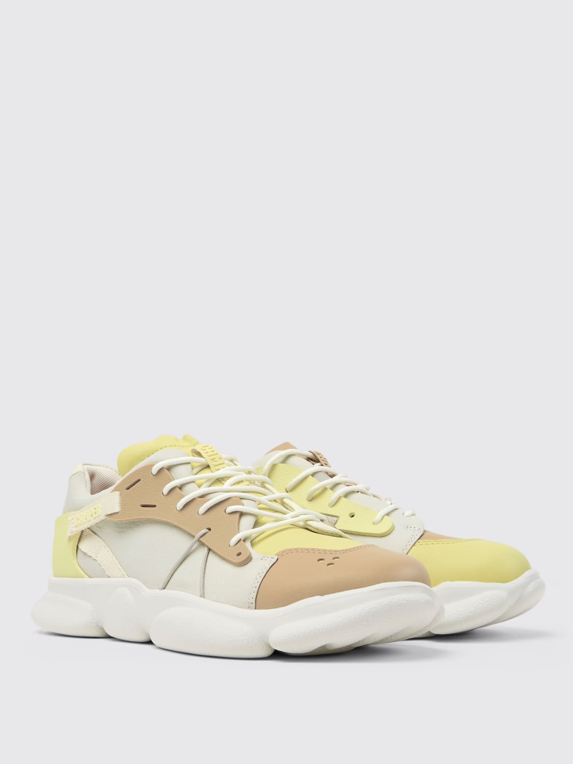 CAMPER SNEAKERS: Sneakers Twins Camper in pelle e tessuto riciclato , Fantasia - Img 2