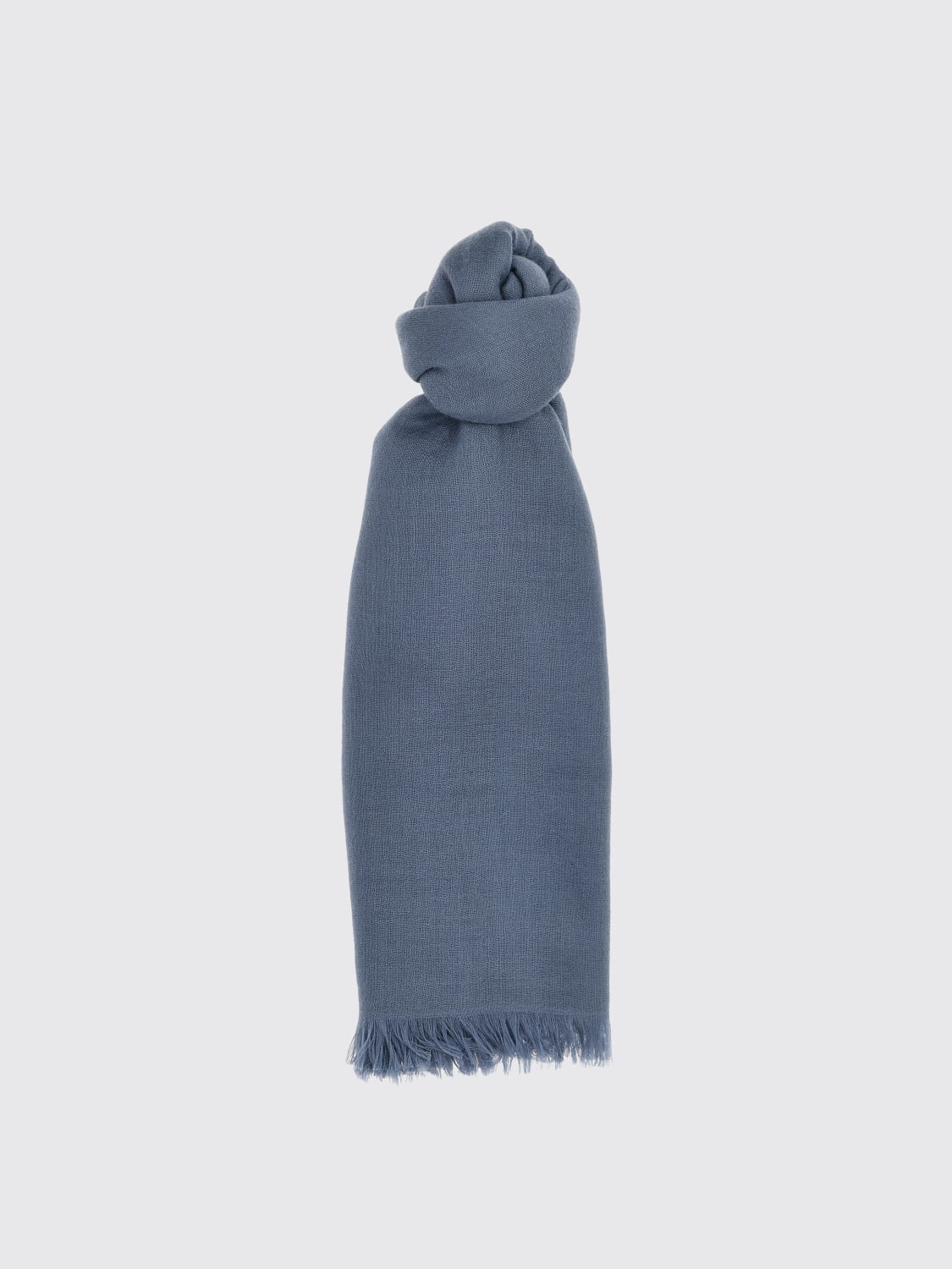 スカーフ BRUNELLO CUCINELLI Woman Scarf Avion MSC924059 C2886 Cashmere and silk scarf for Woman in Avio Blue | Brunello