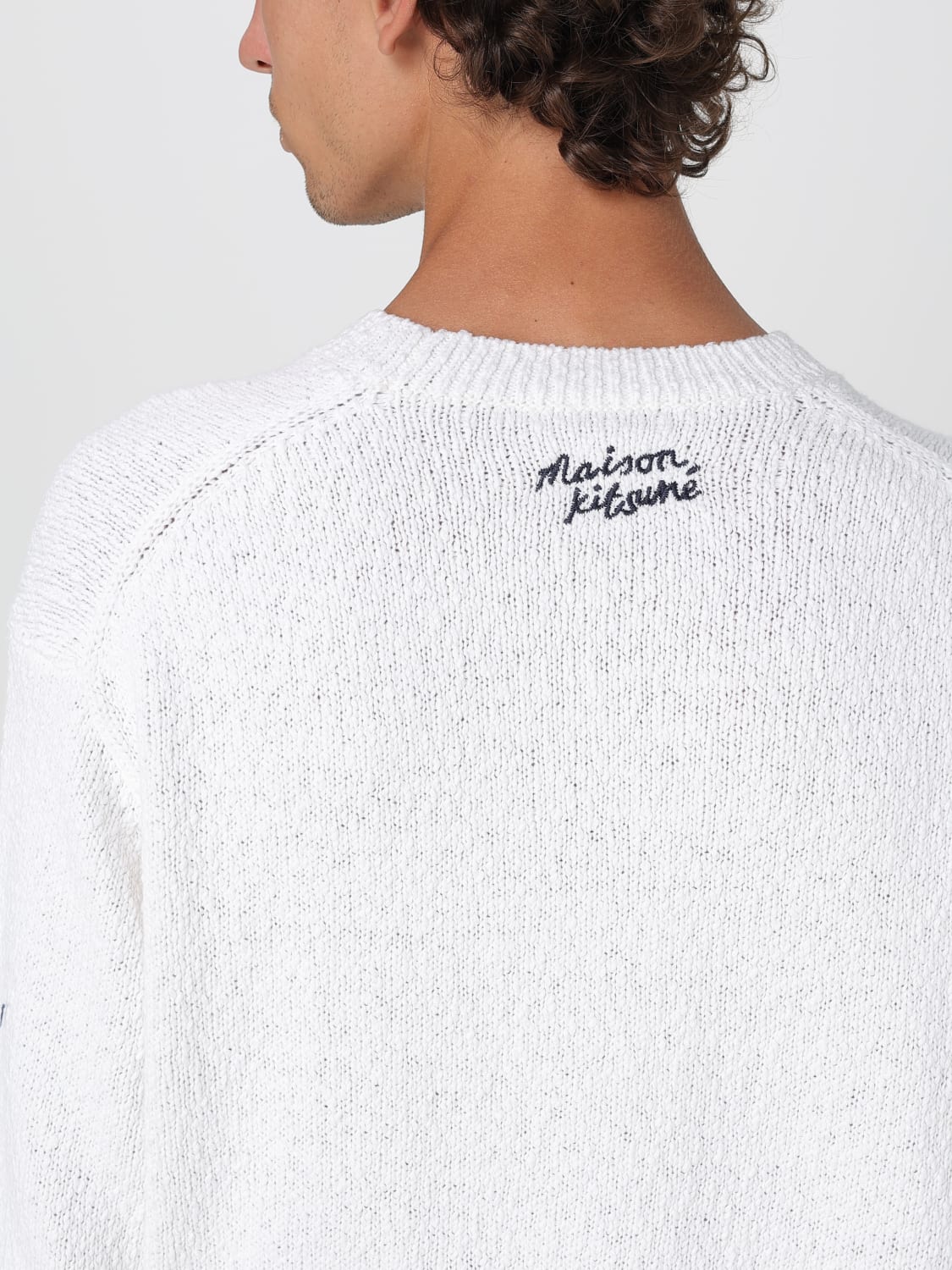 MAISON KITSUNÉ 毛衣: 毛衣 男士 Maison KitsunÉ, 白色 - Img 3