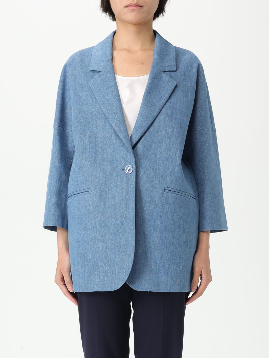 ジャケット TAGLIATORE Woman Jacket Blue BRUNA750026 I1234 TAGLIATORE: Coat woman - Blue | Tagliatore jacket