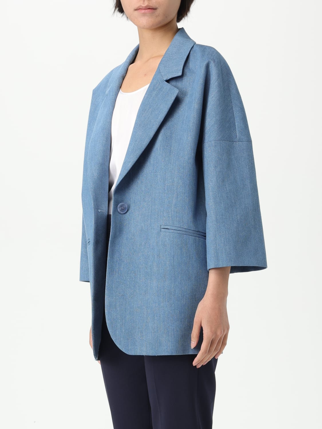 アウターその他 TAGLIATORE Woman Blazer Blue JNAYADE10L750026 I1234 TAGLIATORE: Blazer woman - Blue | Tagliatore blazer