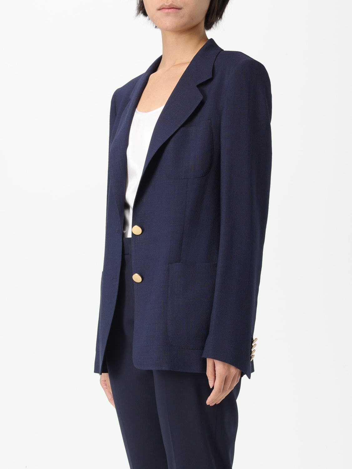 アウターその他 TAGLIATORE Woman Blazer Blue JPARIGI12L340159 EB849 TAGLIATORE: Blazer woman - Blue | Tagliatore blazer
