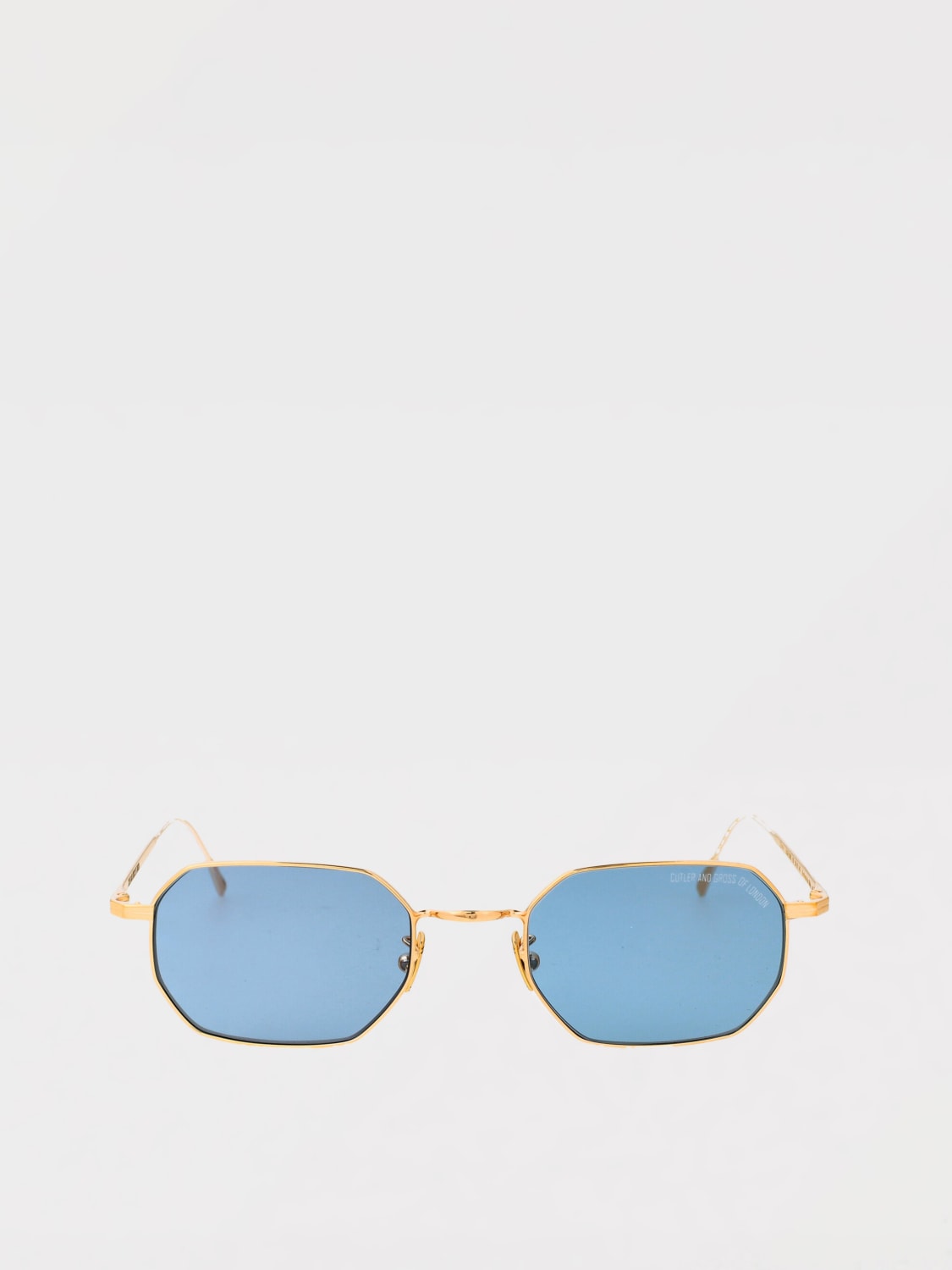 CUTLER & GROSS OCCHIALI DA SOLE: Occhiali da sole 0005 Cutler & Gross in metallo placcato oro , Oro - Img 1