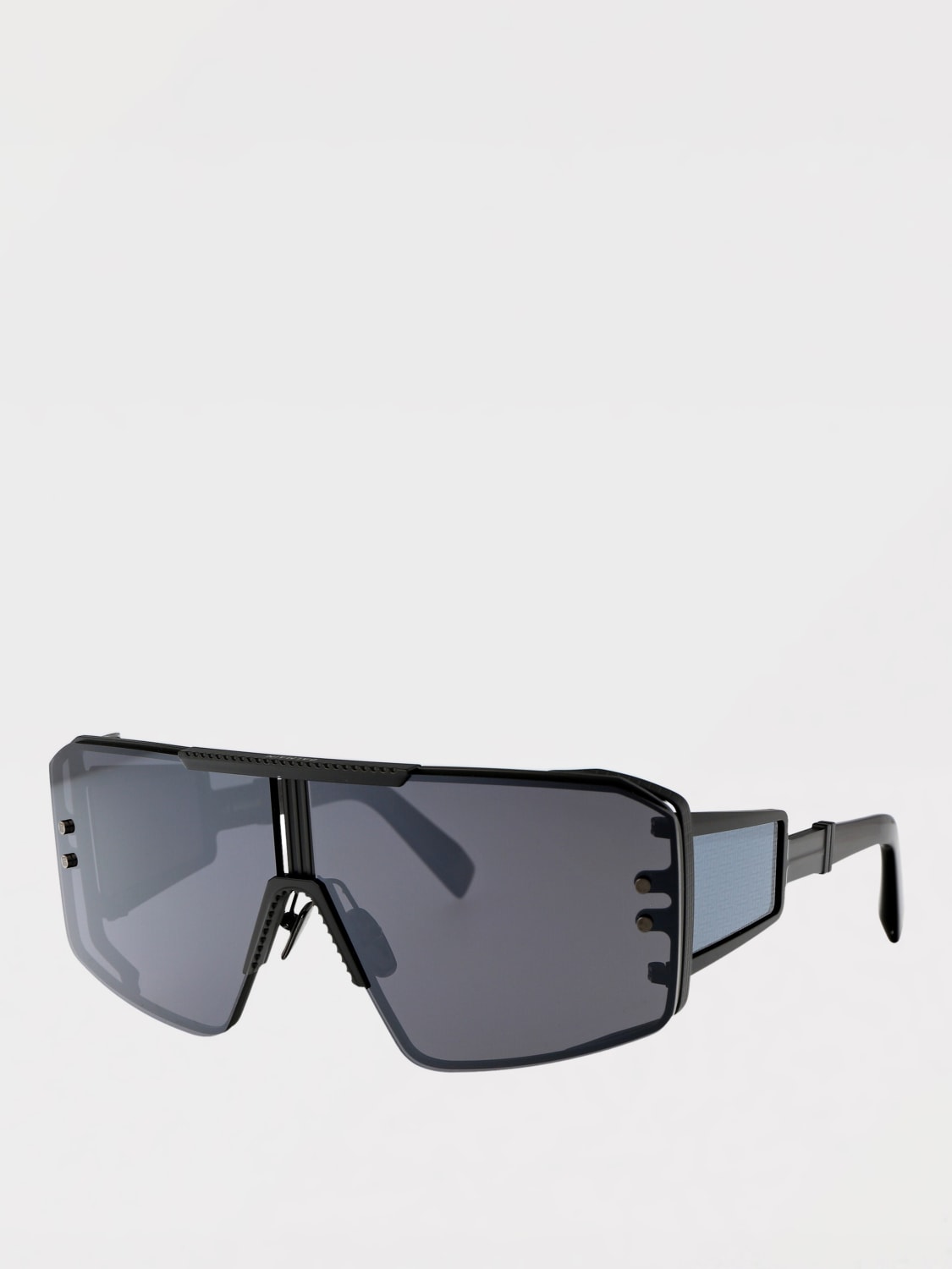 BALMAIN OCCHIALI DA SOLE: Occhiali da sole Le Masque Balmain in titanio ed acetato , Nero - Img 2