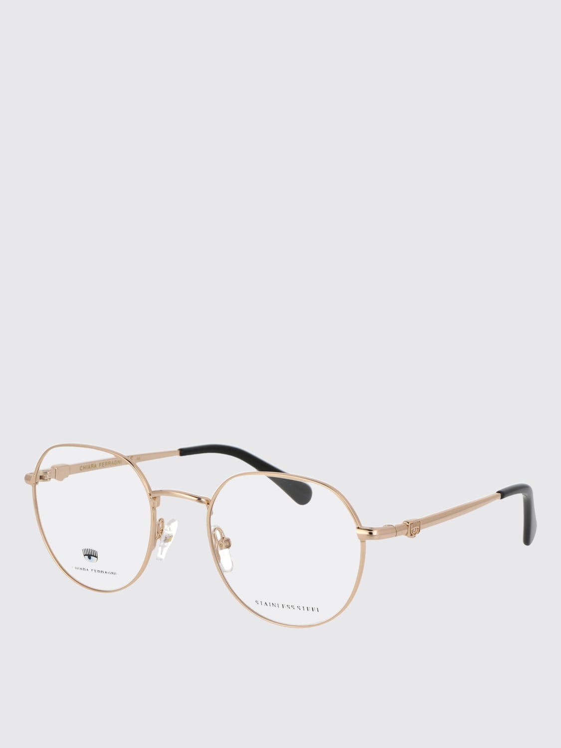 CHIARA FERRAGNI OPTICAL FRAMES: Optical frames woman Chiara Ferragni, Gold - Img 1