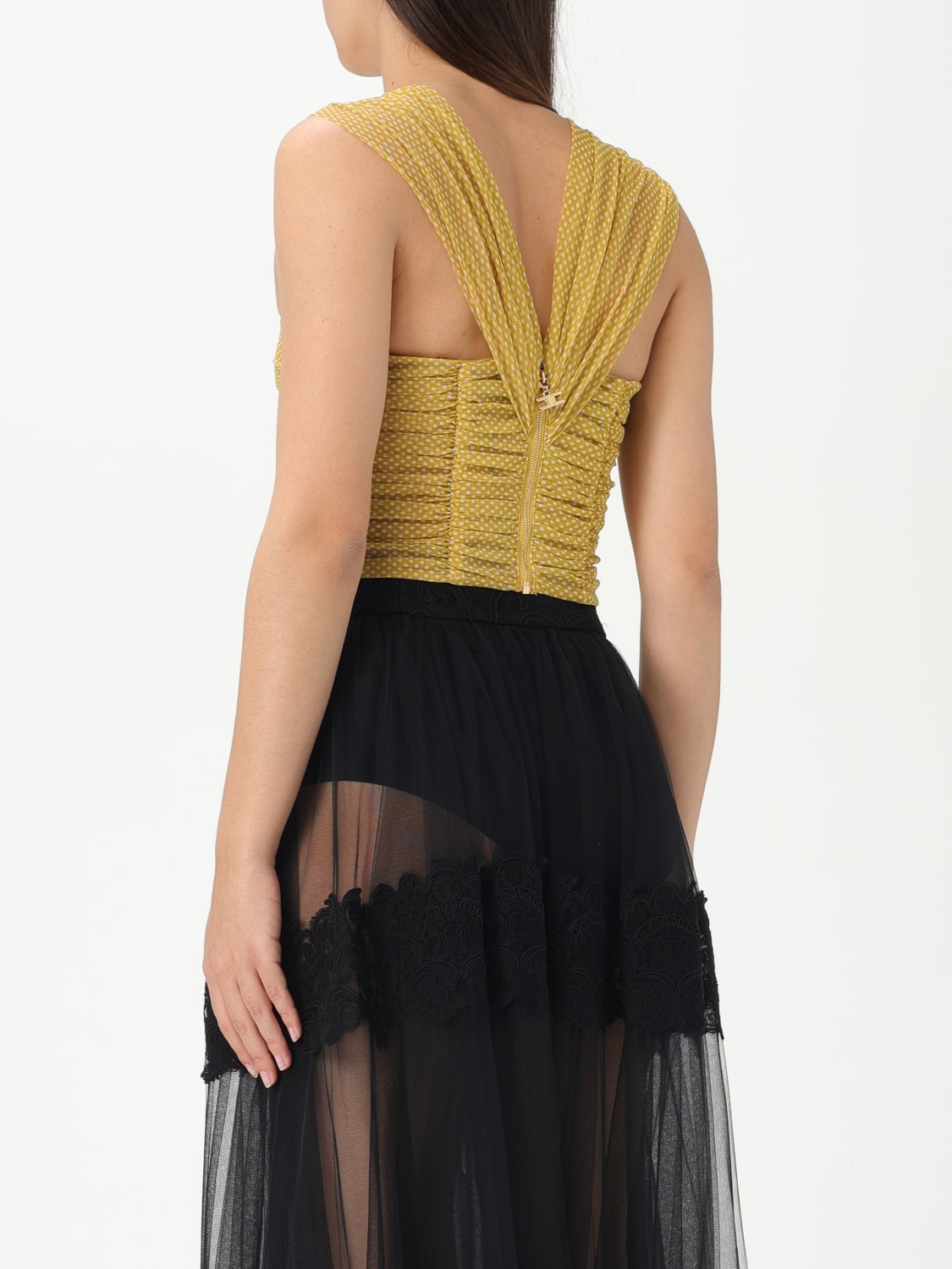 ELISABETTA FRANCHI TOP: Top woman Elisabetta Franchi, Mustard - Img 3