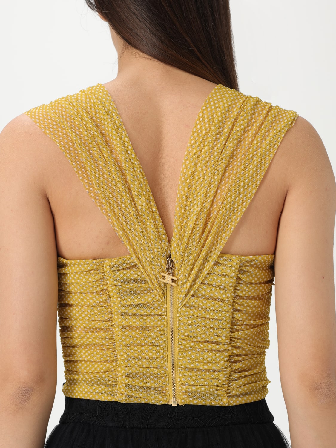 ELISABETTA FRANCHI TOP: Top woman Elisabetta Franchi, Mustard - Img 4