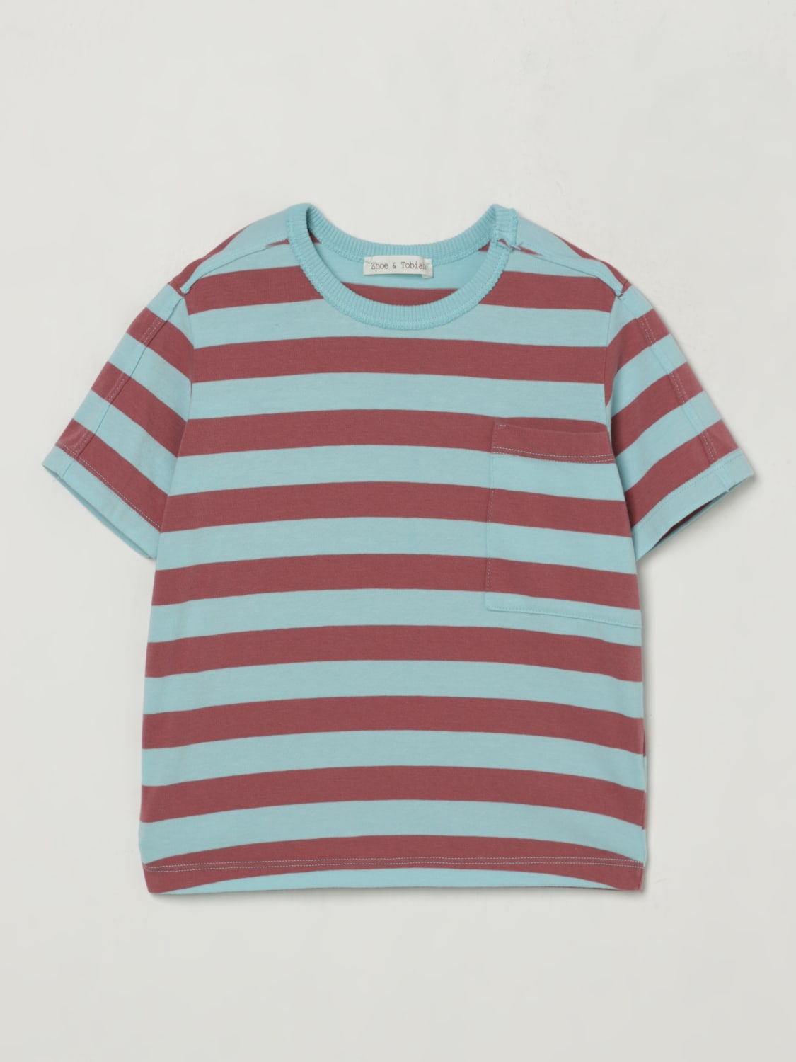 ZHOE & TOBIAH T-SHIRT: T-shirt kids Zhoe & Tobiah, Sky - Img 1