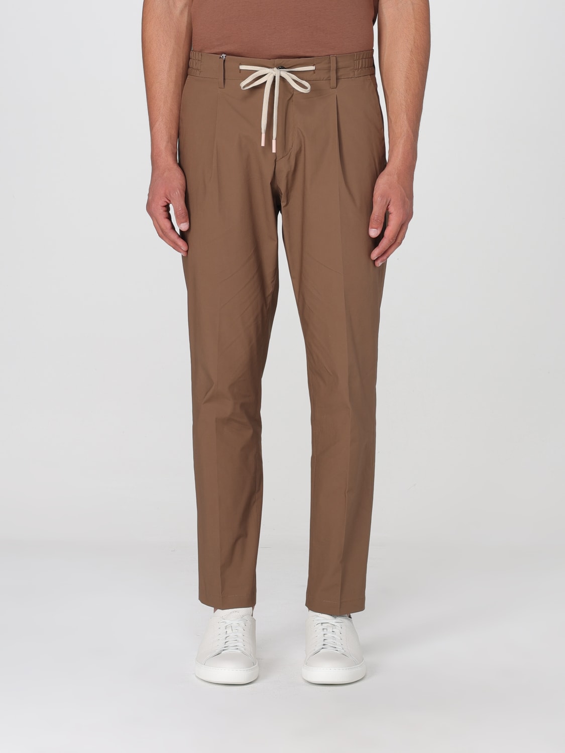 DANIELE ALESSANDRINI PANTALONE: Pantalone Daniele Alessandrini in misto cotone , Cacao - Img 1