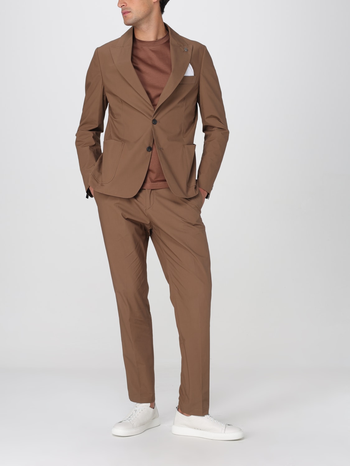 DANIELE ALESSANDRINI PANTALONE: Pantalone Daniele Alessandrini in misto cotone , Cacao - Img 2