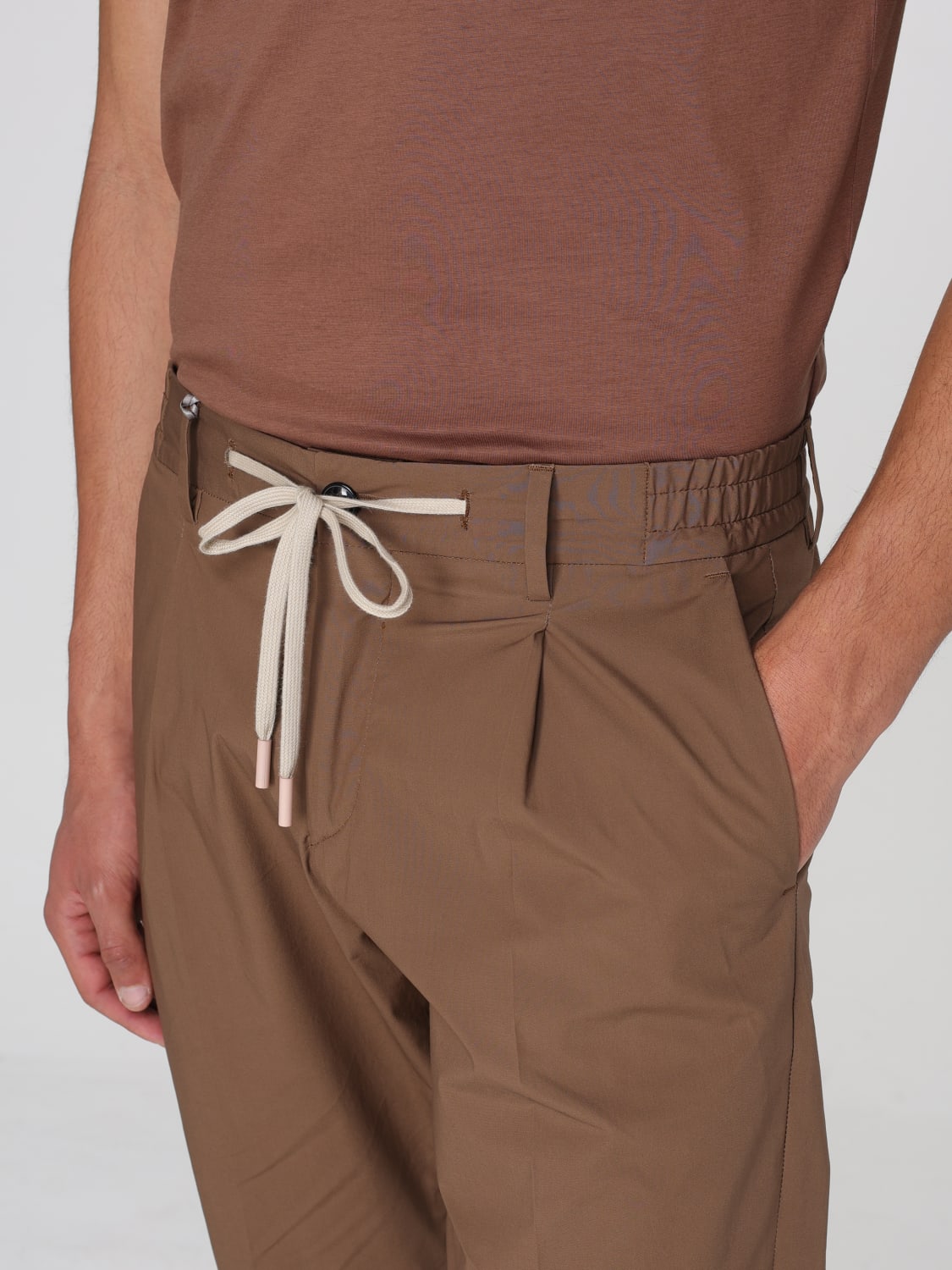 DANIELE ALESSANDRINI PANTALONE: Pantalone Daniele Alessandrini in misto cotone , Cacao - Img 4
