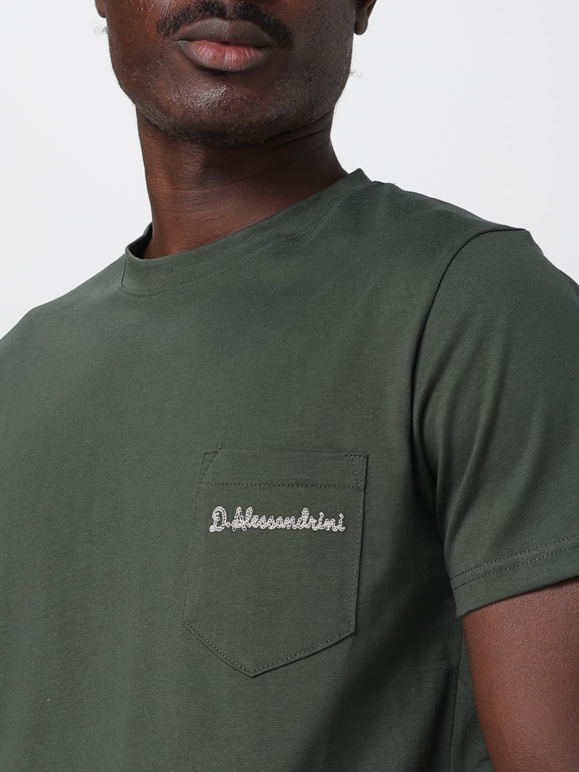 DANIELE ALESSANDRINI T-SHIRT: T-shirt basic Daniele Alessandrini, Militare - Img 3