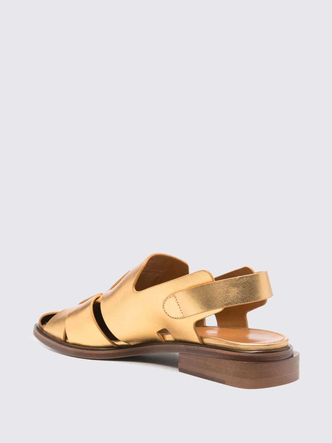 ROBERT CLERGERIE SANDALI BASSO: Sandalo Jink Robert Clergerie in pelle laminata , Oro - Img 3
