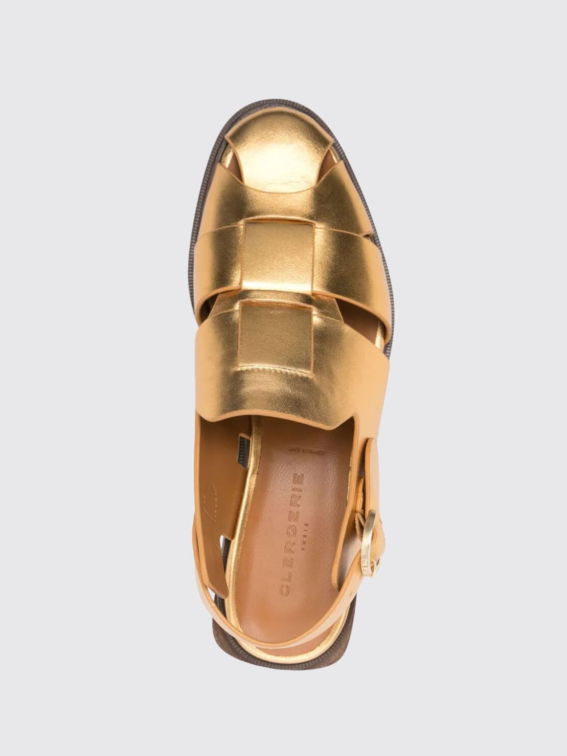 ROBERT CLERGERIE SANDALI BASSO: Sandalo Jink Robert Clergerie in pelle laminata , Oro - Img 4