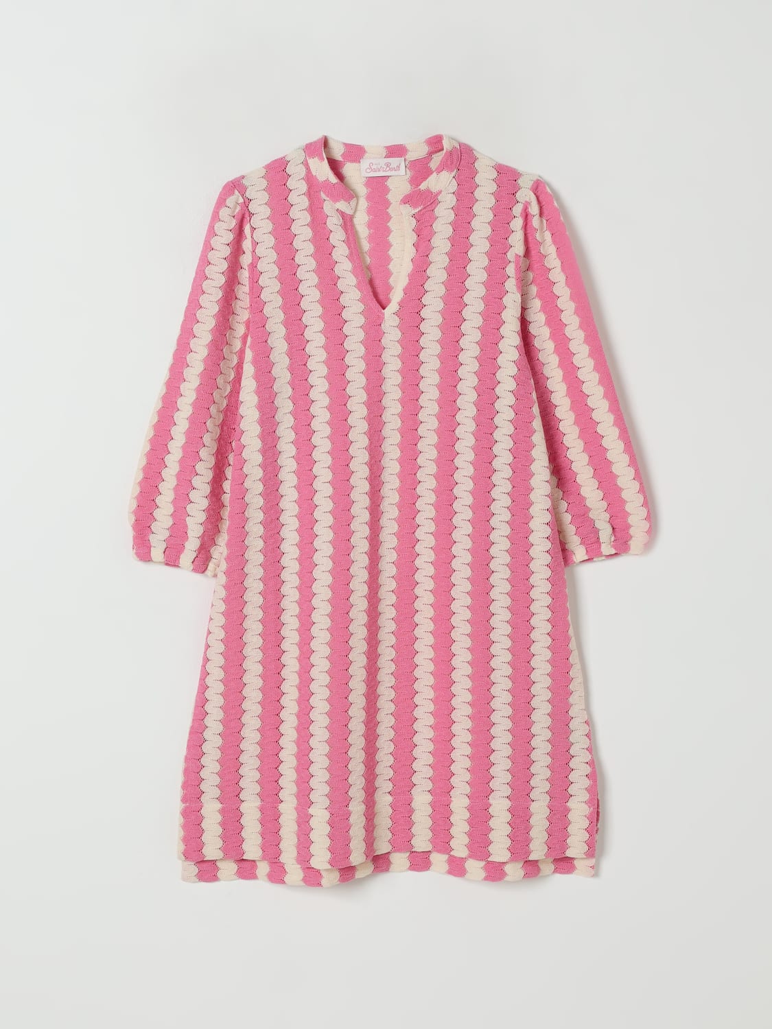 MC2 SAINT BARTH ABITO: Abito in cotone a zig zag Mc2 Saint Barth, Rosa - Img 1