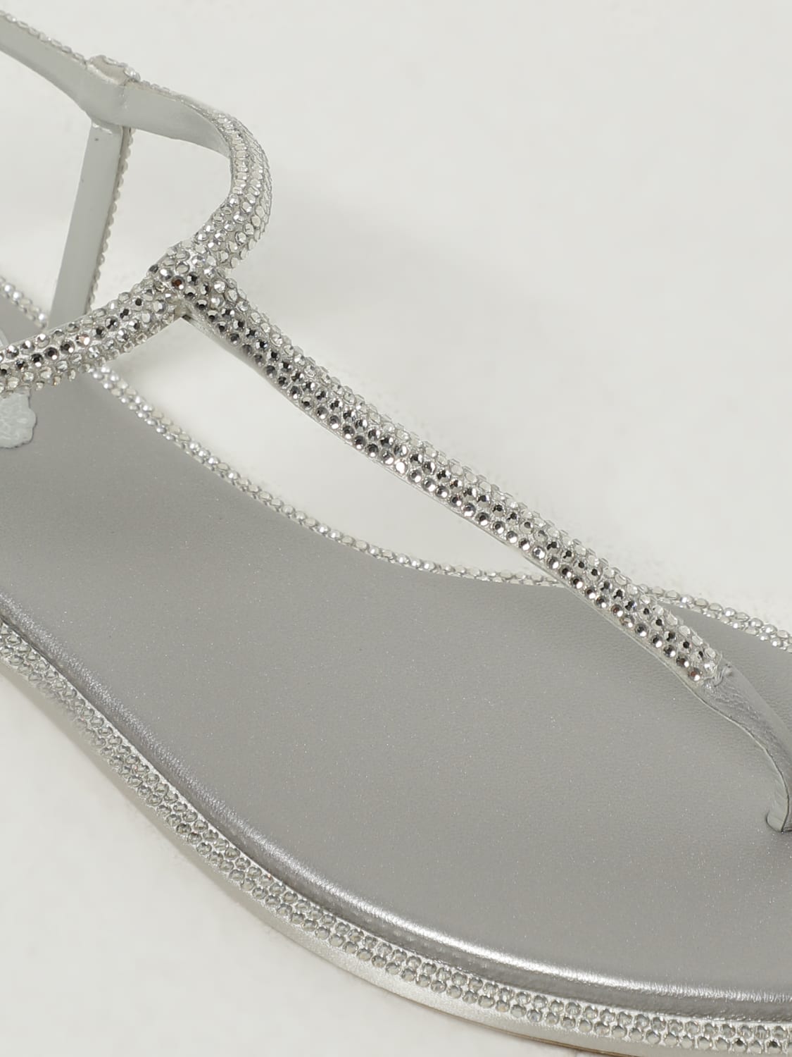 RENE CAOVILLA FLAT SANDALS: Flat sandals woman Rene Caovilla, Silver - Img 4