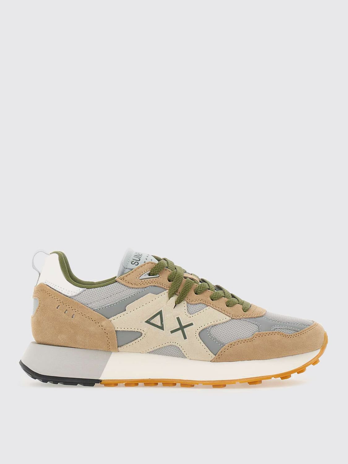 SUN68 SNEAKERS: Sneakers Jaki Outdoor SUN68 in camoscio e mesh , Beige - Img 1