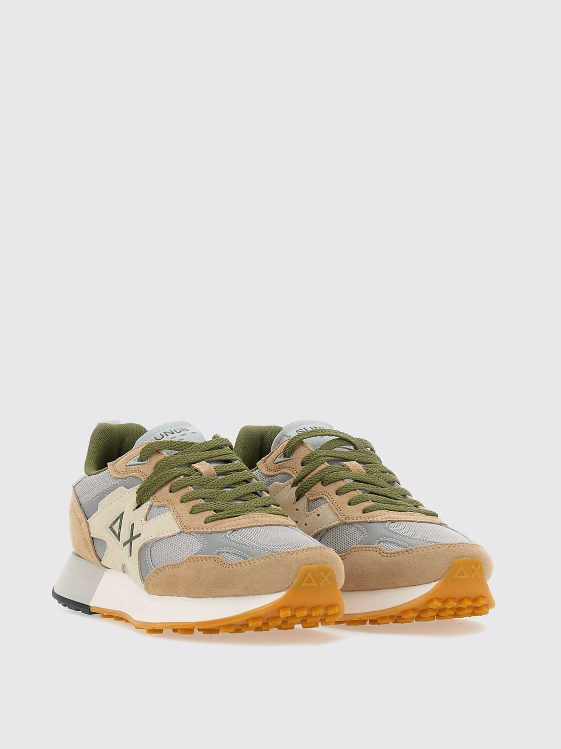 SUN68 SNEAKERS: Sneakers Jaki Outdoor SUN68 in camoscio e mesh , Beige - Img 2