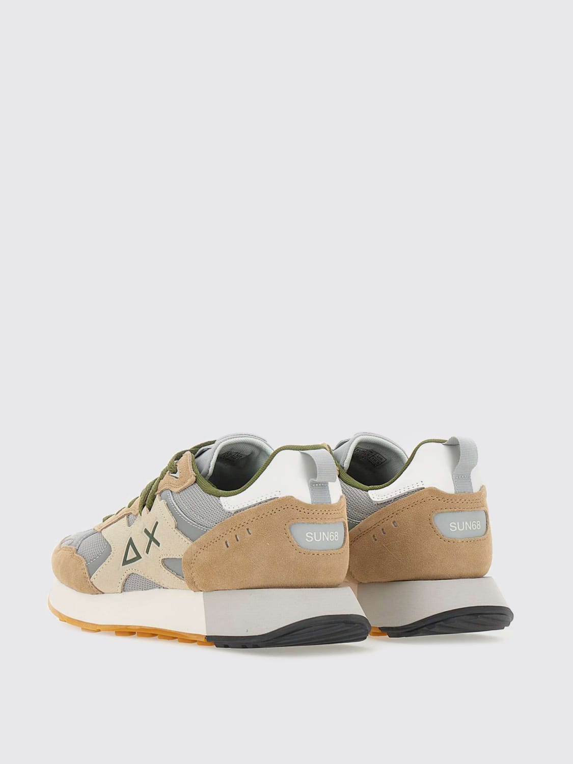 SUN68 SNEAKERS: Sneakers Jaki Outdoor SUN68 in camoscio e mesh , Beige - Img 3