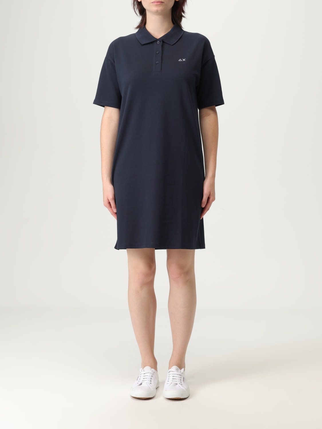 ワンピース SUN68 Woman Dress Blue A35207 07 SUN68: Dress woman - Blue | SUN68 dress A35207 online at