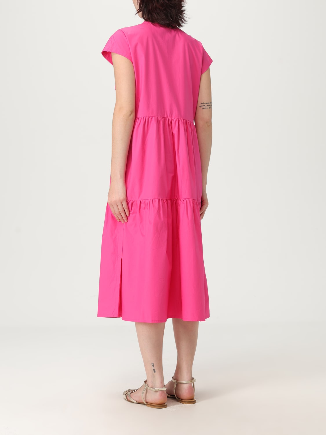 SUN68 ABITO: Abito chemisier SUN68 in popeline , Fuxia - Img 2
