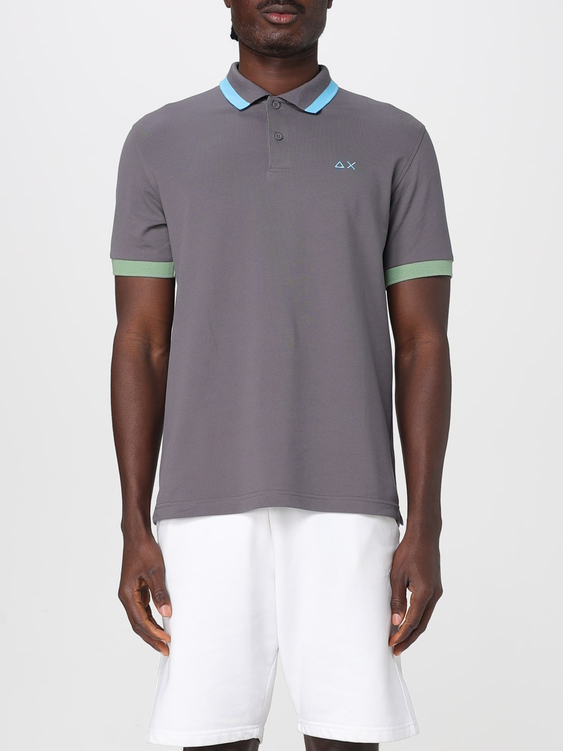 SUN68 POLO: Polo in cotone con logo SUN68, Nero - Img 1