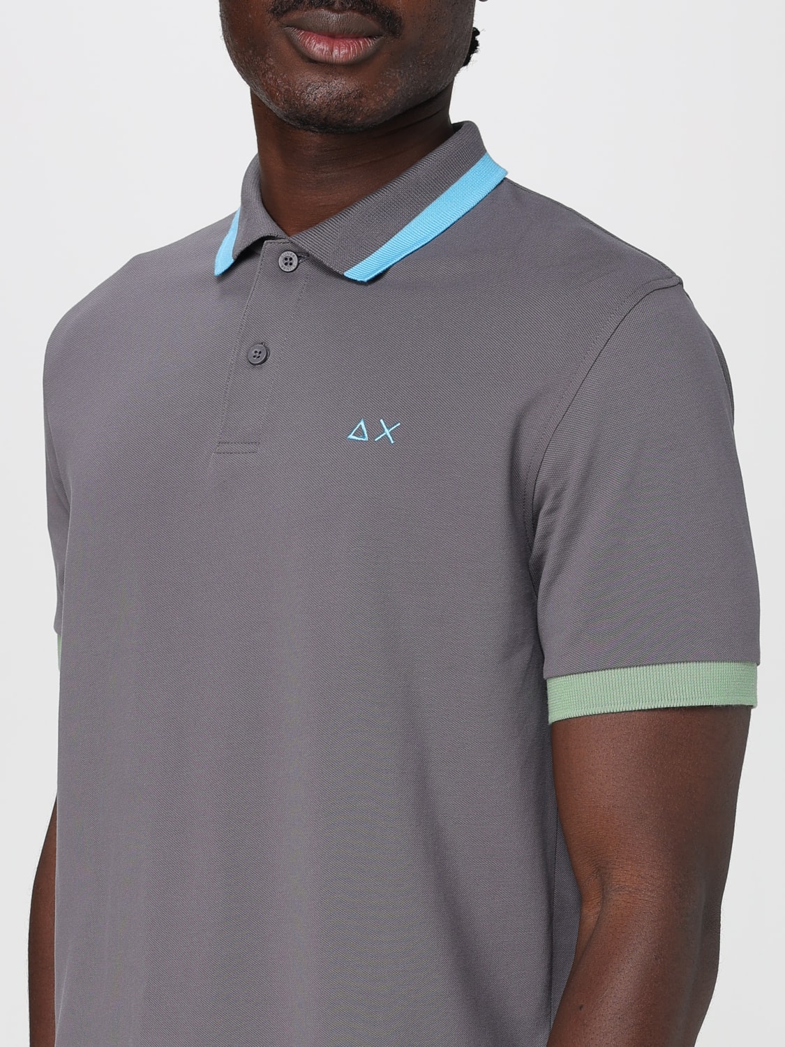 SUN68 POLO: Polo in cotone con logo SUN68, Nero - Img 3