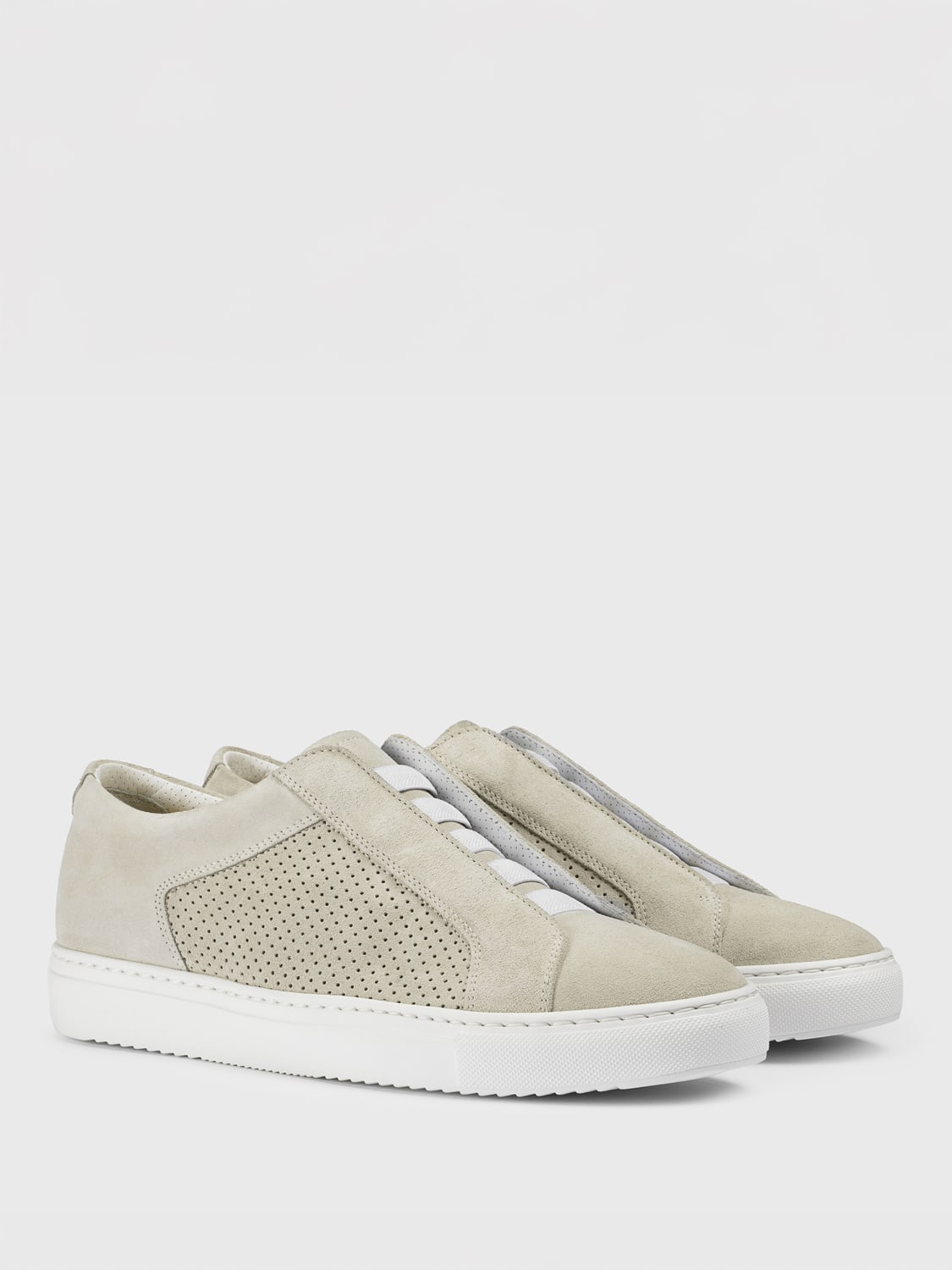 スニーカー DOUCALS SNEAKER PERFORATED VISONE (DU3408ROGEUY009 ZC30) DOUCAL'S: Sneakers men - Ice | Doucal's sneakers