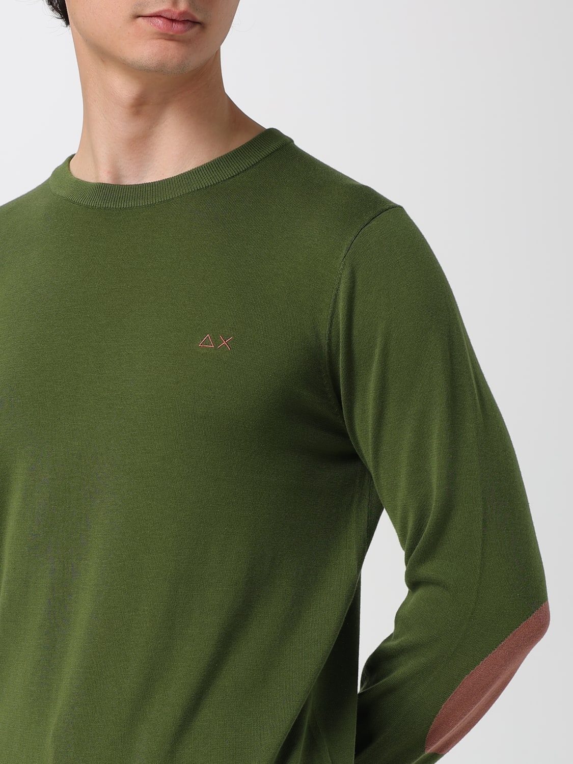 SUN68 MAGLIA: Maglia a girocollo SUN68 in cotone, Verde - Img 3