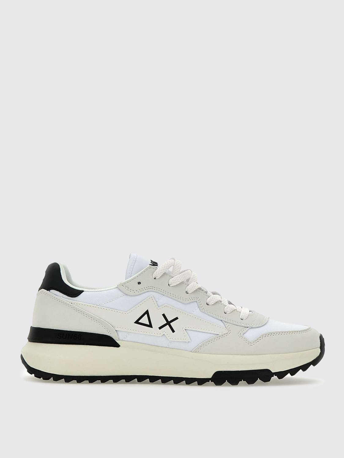 SUN68 SNEAKERS: Sneakers Niki 2.0 Solid SUN68 in pelle sintetica e mesh , Bianco - Img 1