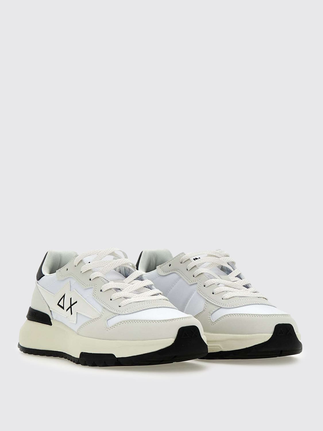 SUN68 SNEAKERS: Sneakers Niki 2.0 Solid SUN68 in pelle sintetica e mesh , Bianco - Img 2
