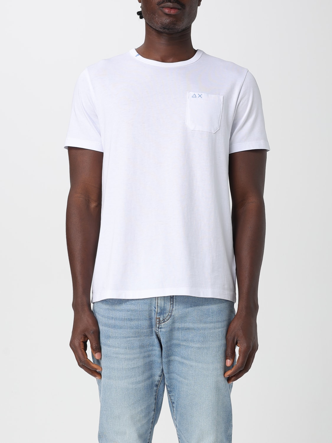 Tシャツ・カットソー SUN 68 Men T Shirts A35110 01 White Men's T-shirts Online | SUN68