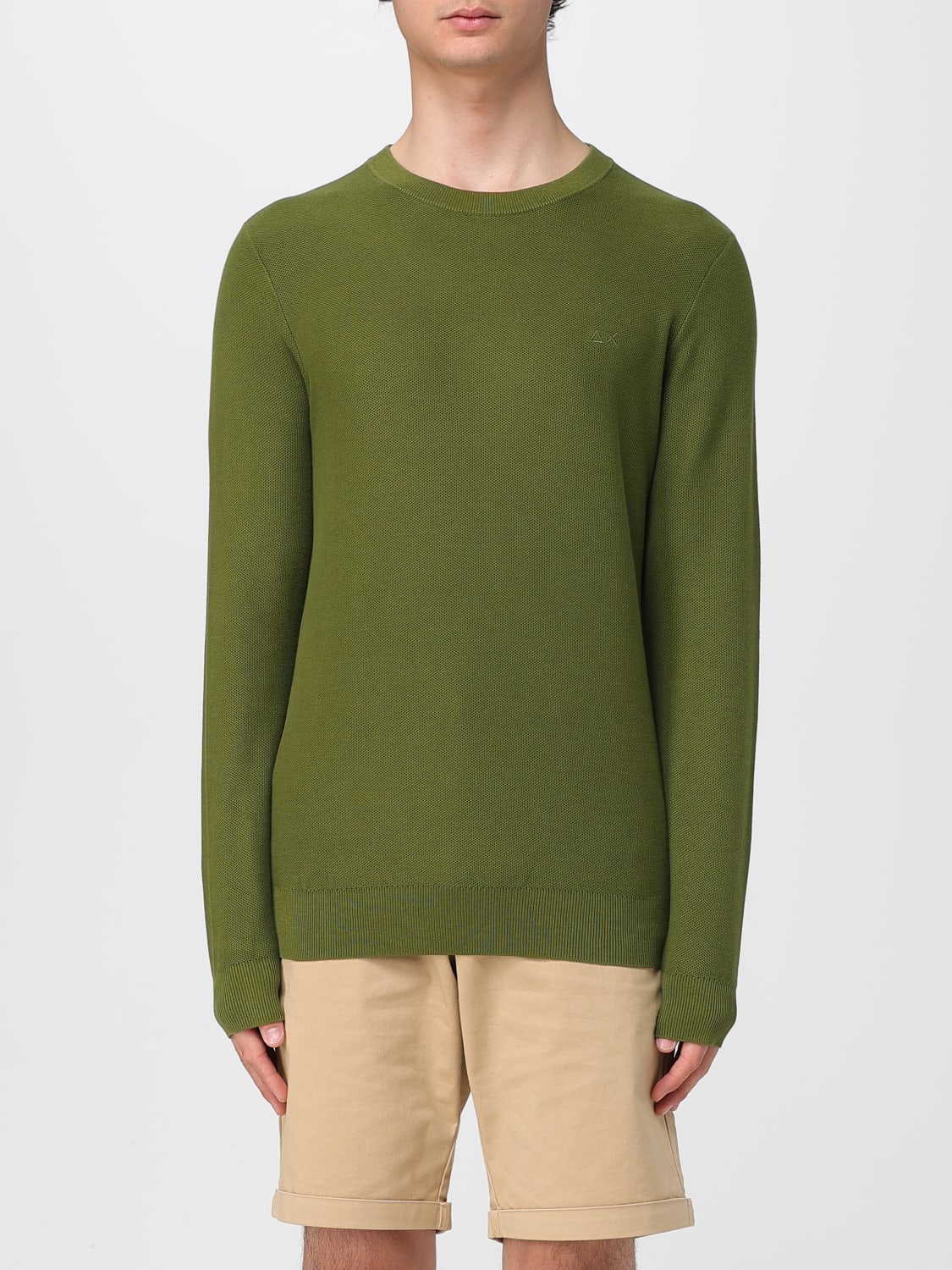 SUN68 MAGLIA: Maglia a girocollo basic SUN68, Verde - Img 1